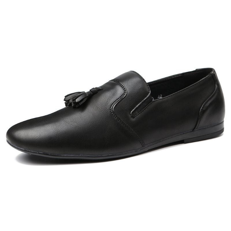 Herr Halkfri Tofsdekoration Slip On Casual Läder Oxfords