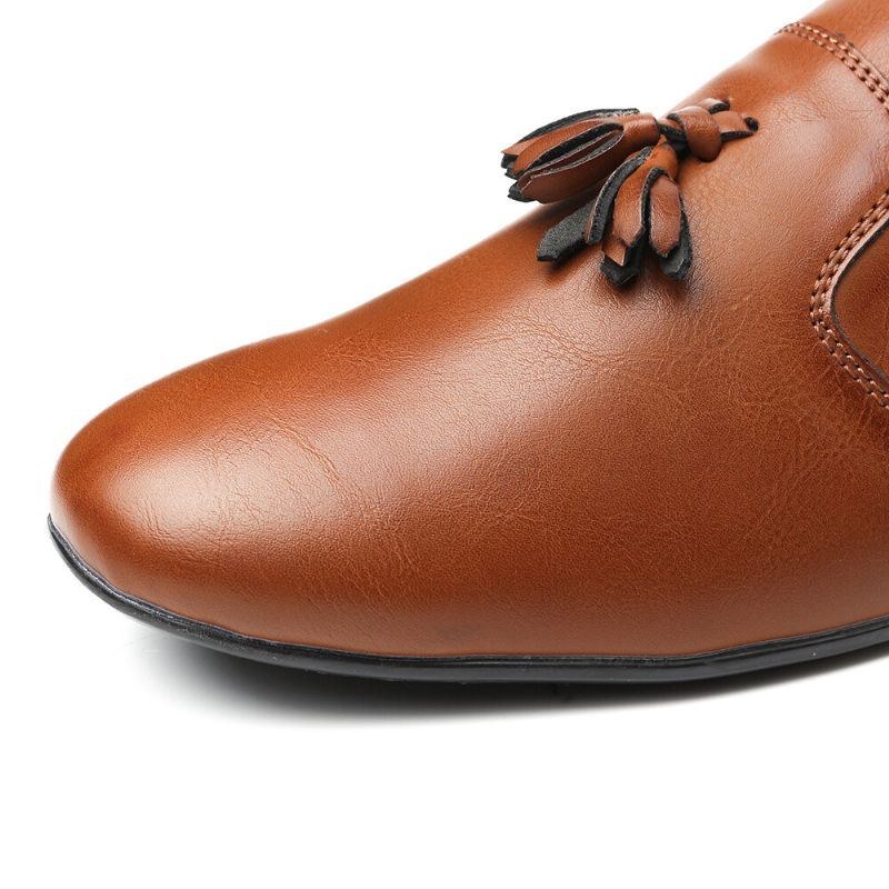 Herr Halkfri Tofsdekoration Slip On Casual Läder Oxfords