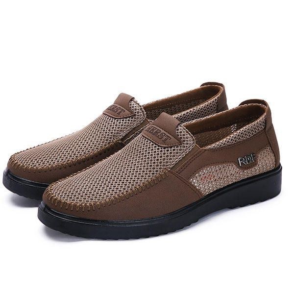 Herr Handsömmar Mjuk Sula Slip On Mesh Oxfords