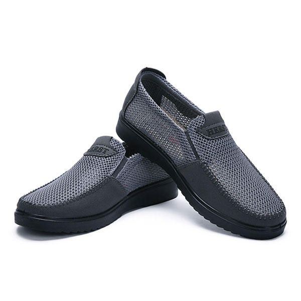 Herr Handsömmar Mjuk Sula Slip On Mesh Oxfords