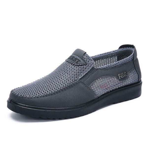 Herr Handsömmar Mjuk Sula Slip On Mesh Oxfords