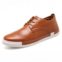 Herr Lace Up Casual Sneaker Outdoor Oxfords I Läder