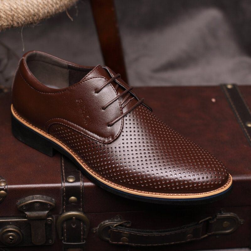 Herr Microfiber Andas Ihåliga Business Casual Oxfords