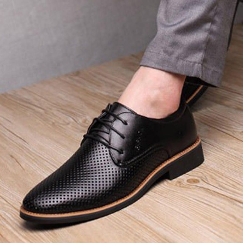 Herr Microfiber Andas Ihåliga Business Casual Oxfords