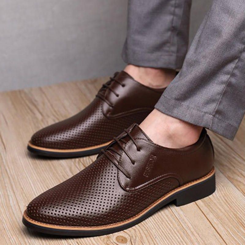 Herr Microfiber Andas Ihåliga Business Casual Oxfords