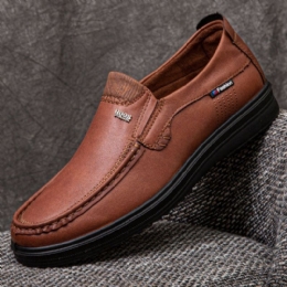 Herr Microfiber Läder Andas Mjuk Sula Slip-on Business Skor