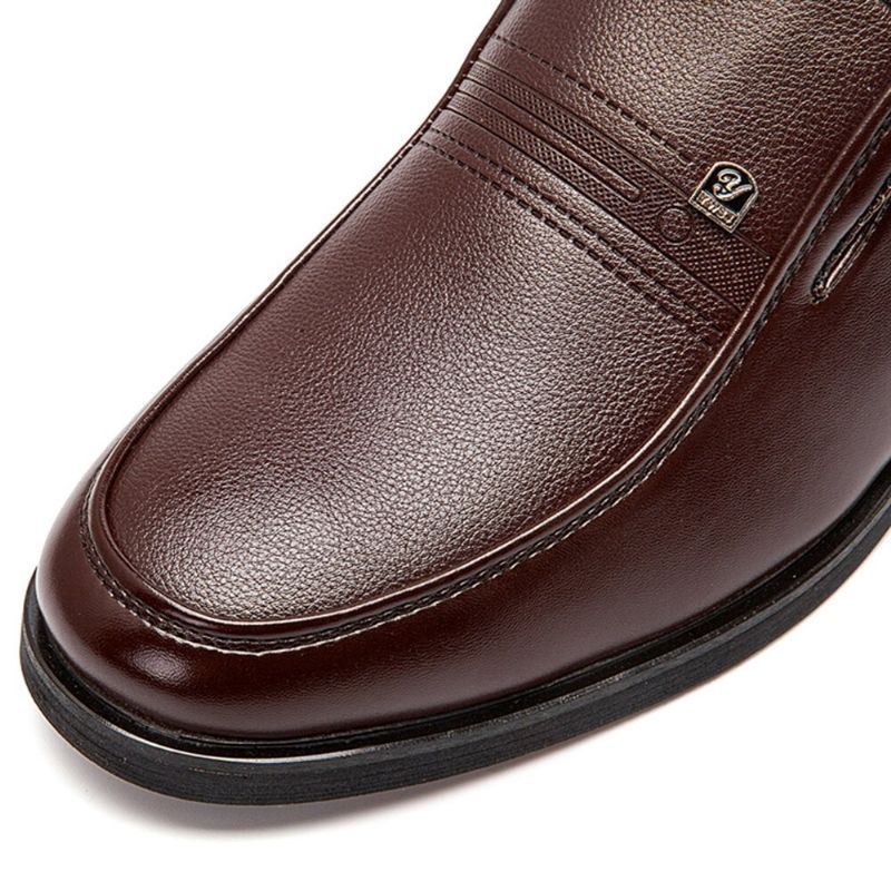 Herr Microfiber Mjukt Läder Slip-on Slitbeständiga Casual Comfy Business Skor