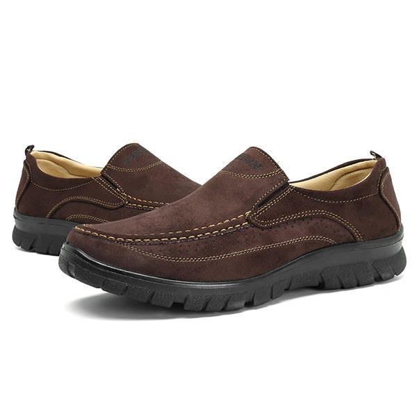 Herr Mjuk Sula Microfiber Läder Slip On Oxfords