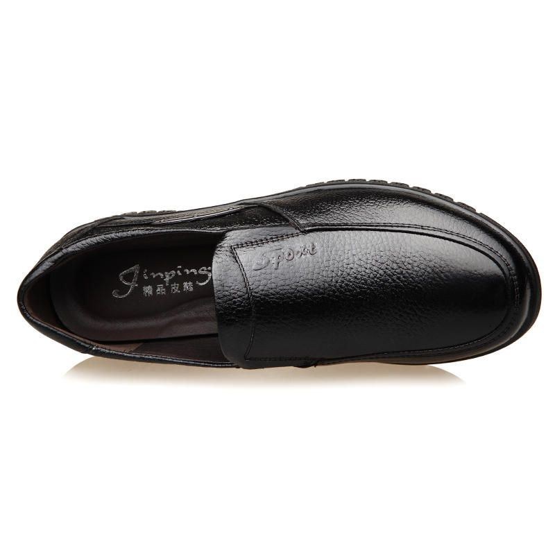 Herr Pure Color Halkfria Slip-on Casual Läder Formell Skor