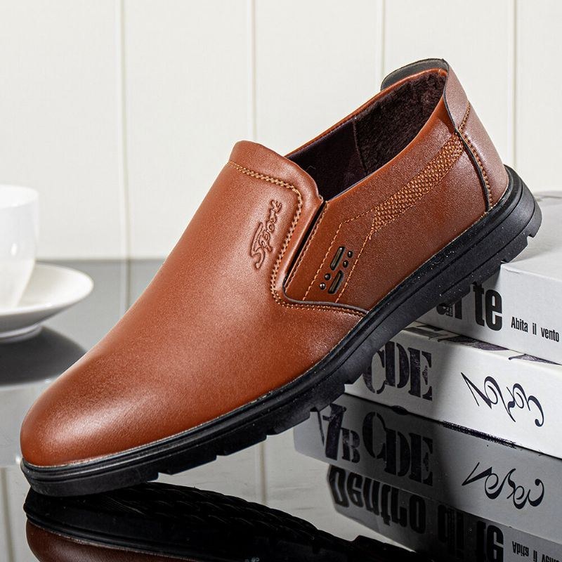 Herr Slip-on Lättviktshalkbeständig Mjuk Bekväm Business Casual Klänning Skor