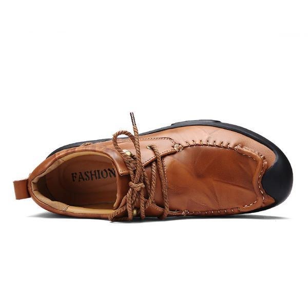 Herr Snörning Handgjorda Casual Flat Oxfords