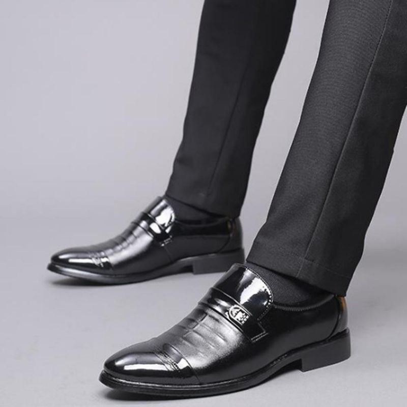 Herr Spicing Läder Comfy Business Casual Office Oxfords