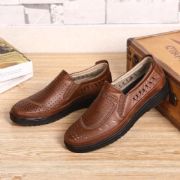 Men Hollow Out Mjuk Sula Läder Oxfords