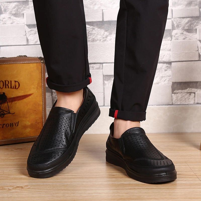 Men Hollow Out Mjuk Sula Läder Oxfords