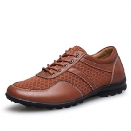 Mesh Män Casual Läder Oxfords