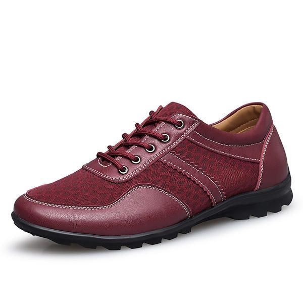 Mesh Män Casual Läder Oxfords