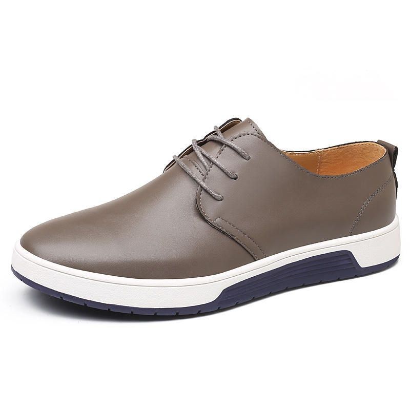 Mjukt Läder För Män Casual Business Office Flat Oxfords