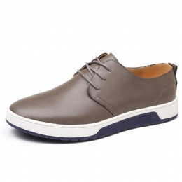 Mjukt Läder För Män Casual Business Office Flat Oxfords