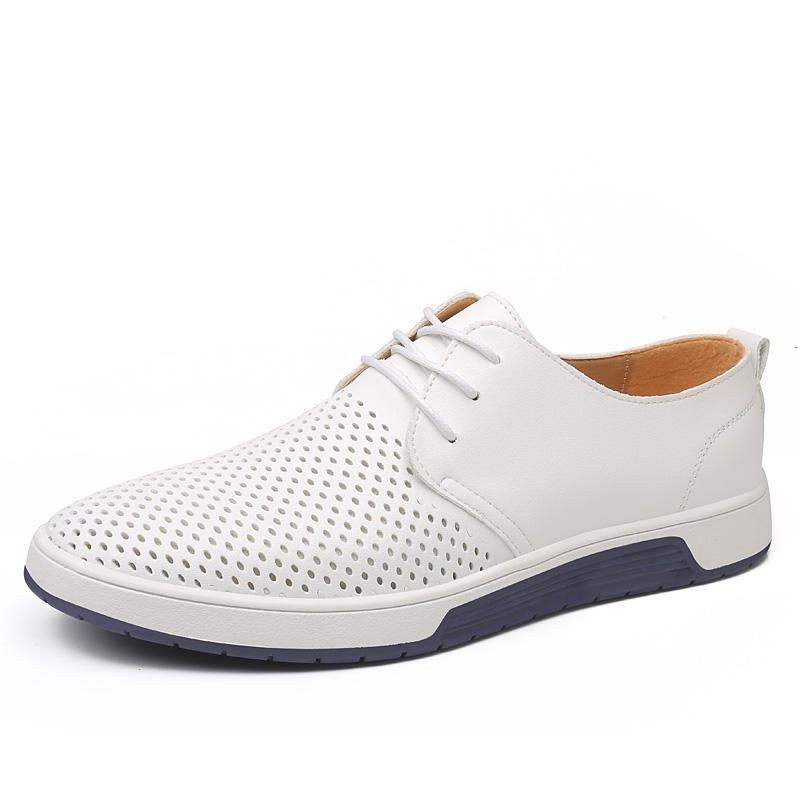 Mjukt Läder För Män Casual Business Office Flat Oxfords