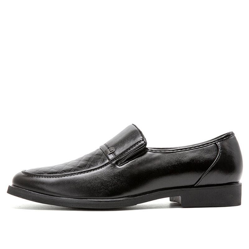 Randigt Rhombus-mönster För Män Slip-on Mjuk Sula Bekväma Casual Business Skor