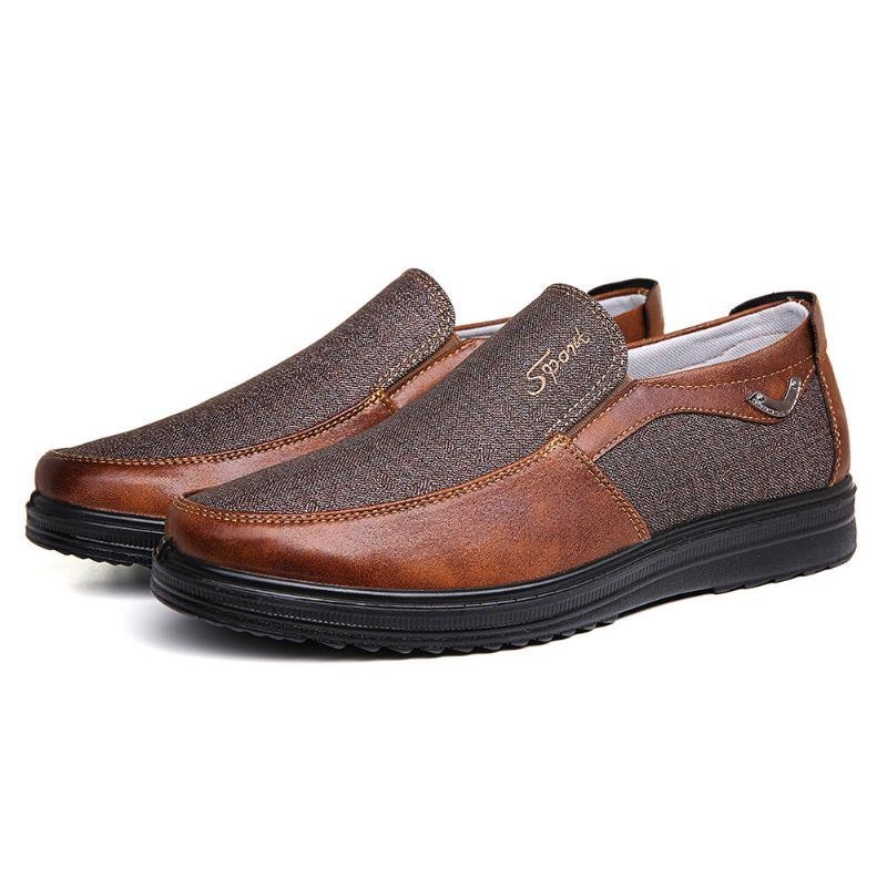 Stor Storlek Herr Casual Lättvikt Bekväm Slip On Oxfords