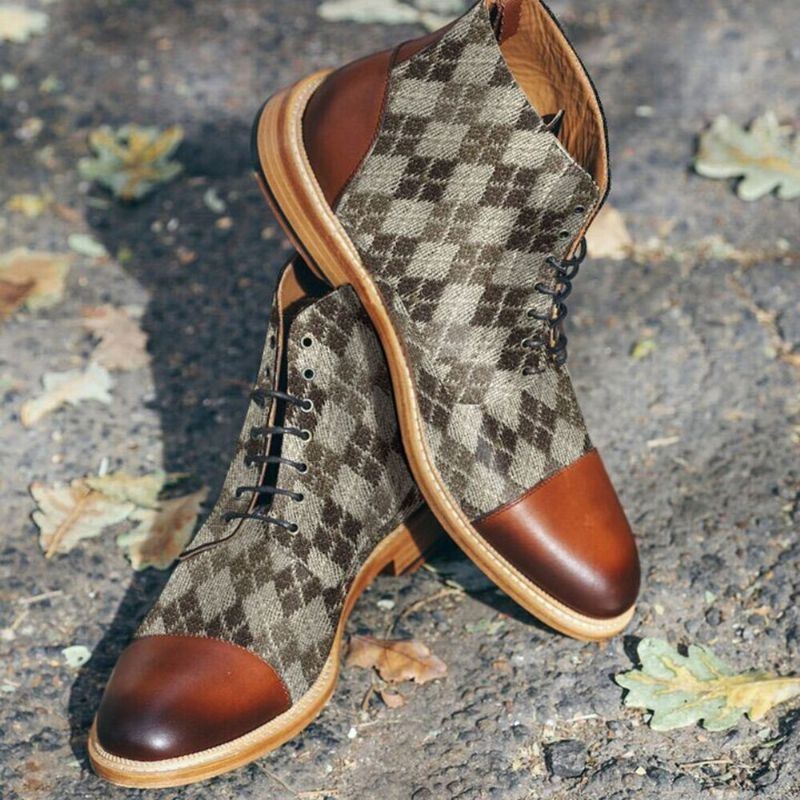 Herr British Style Cap Toe Ankel Jack Boots