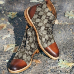 Herr British Style Cap Toe Ankel Jack Boots