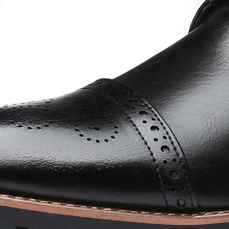 Herr Brogue Classic Cowboy Snörstövlar Mitten Av Vaden