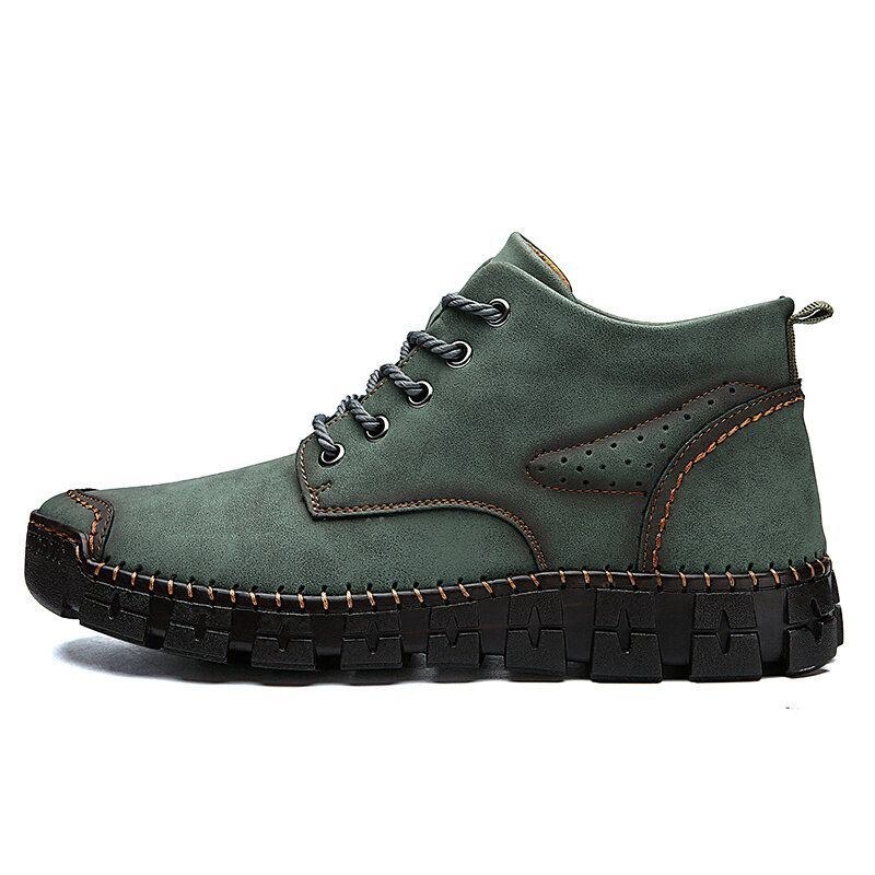 Herr Handsömmar Läder Halkfria Retro Casual Boots