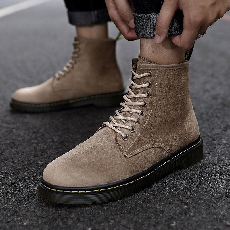 Herr Klassisk Arbetsstil Bekväma Halksäkra Casual Boots