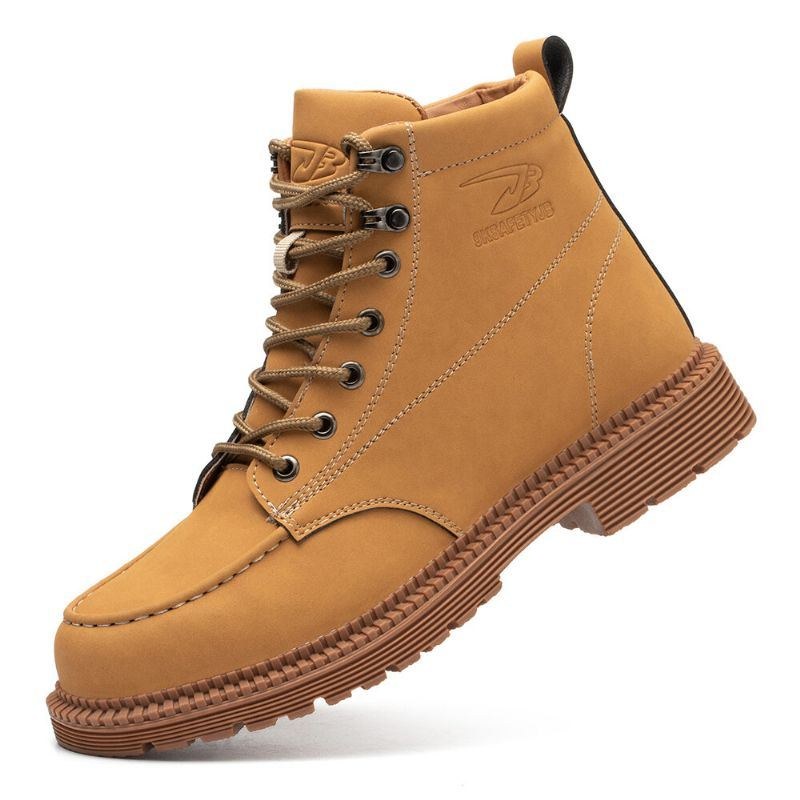 Herr Microfiber Läder Halkfri Utomhus Casual Martin Boots