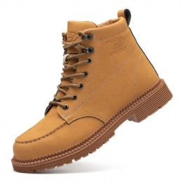 Herr Microfiber Läder Halkfri Utomhus Casual Martin Boots