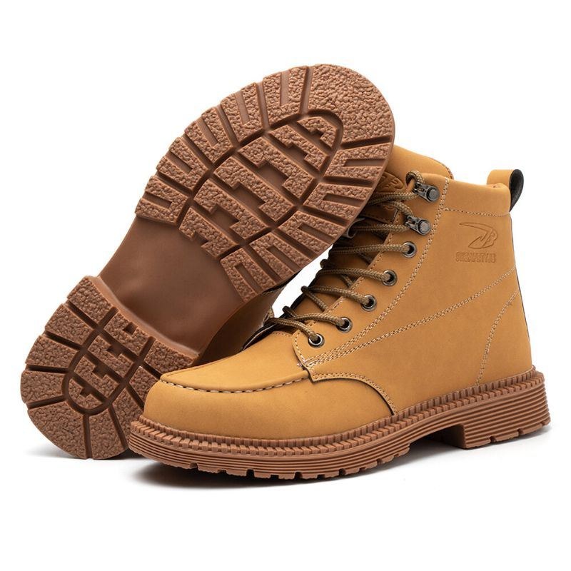 Herr Microfiber Läder Halkfri Utomhus Casual Martin Boots