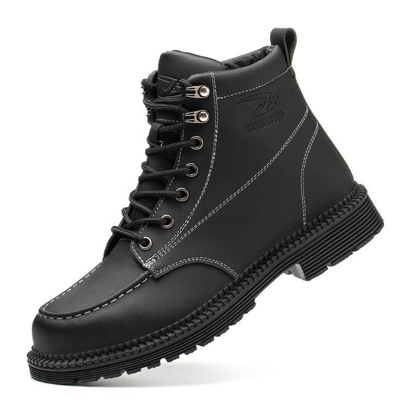 Herr Microfiber Läder Halkfri Utomhus Casual Martin Boots