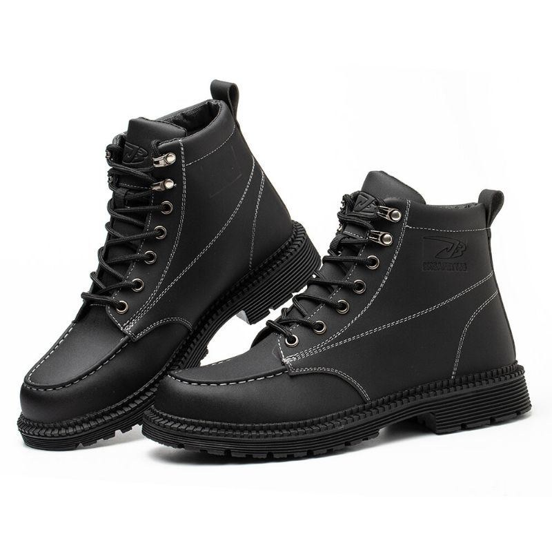 Herr Microfiber Läder Halkfri Utomhus Casual Martin Boots