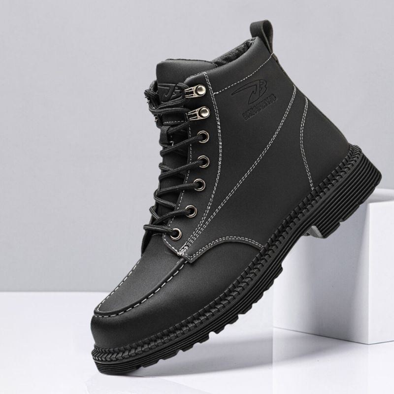 Herr Microfiber Läder Halkfri Utomhus Casual Martin Boots