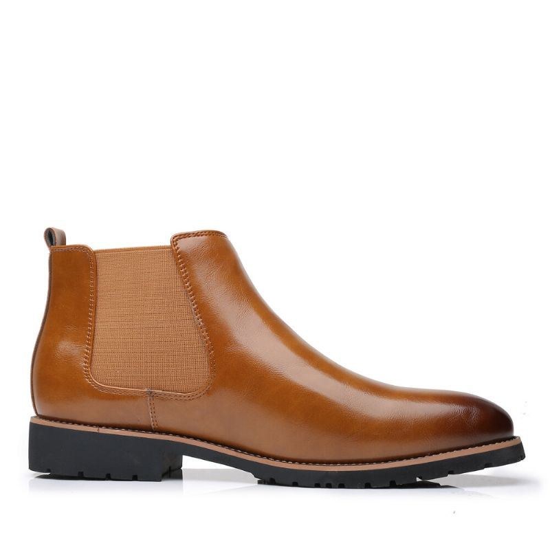 Herr Mjuk Sula Halkbeständigt Elastiskt Band Casual Chelsea Boots Martin Boots