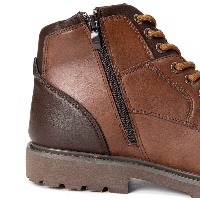 Herr Retro Brittisk Stil High-top Halksäkra Martin Boots Med Dragkedja I Sidan