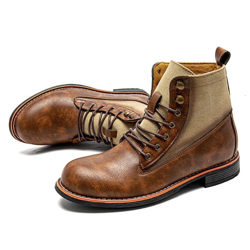 Herr Retro Casual Halkfri Skarvning Business Short Boots