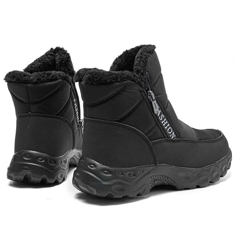 Herr Side-dragkedja Design Vinter Varmfodrade Outdoor Snow Boots