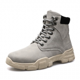 Herr Snygg Sport Mikrofiber Läder Lace Up Casual Ankel Boots