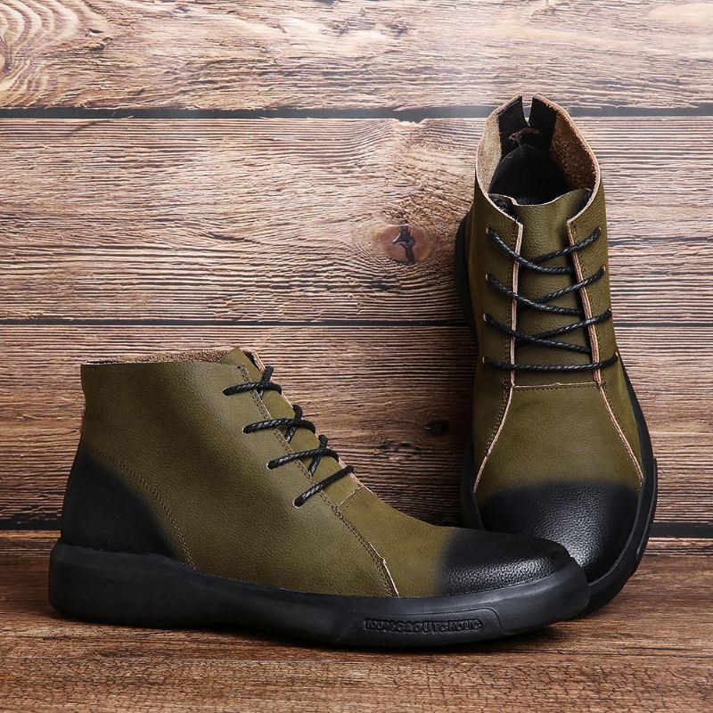 Herr Special Vintage Snygga Ankel Boots I Läder