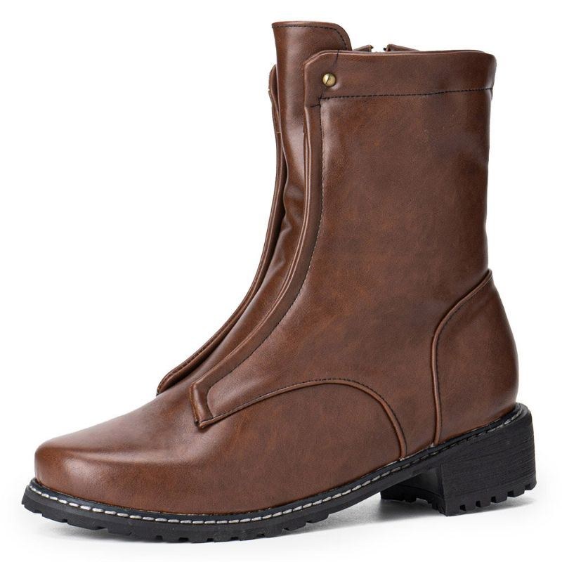 Herr Vintage Comfort Square Toe Mid-calf Western Boots