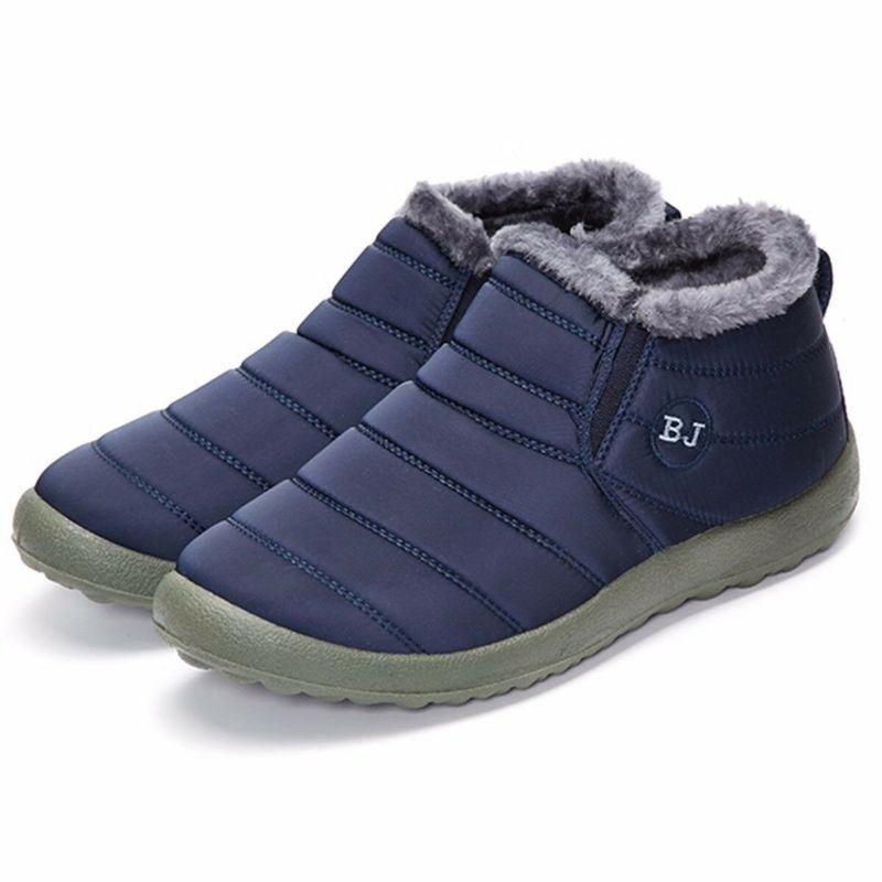 Herr Vinter Bomull Varmfodrade Casual Outdoor Snow Boots