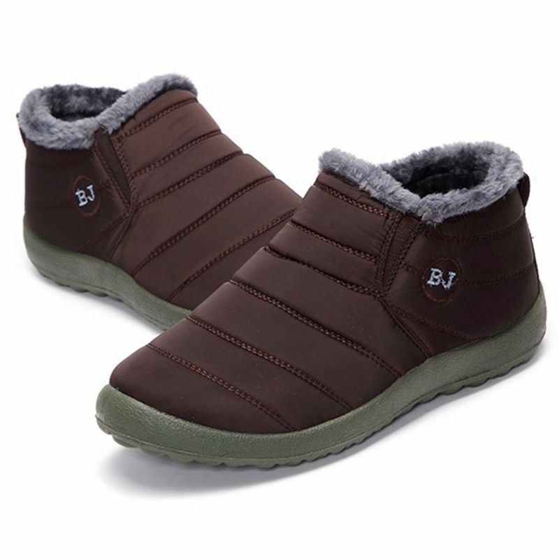 Herr Vinter Bomull Varmfodrade Casual Outdoor Snow Boots