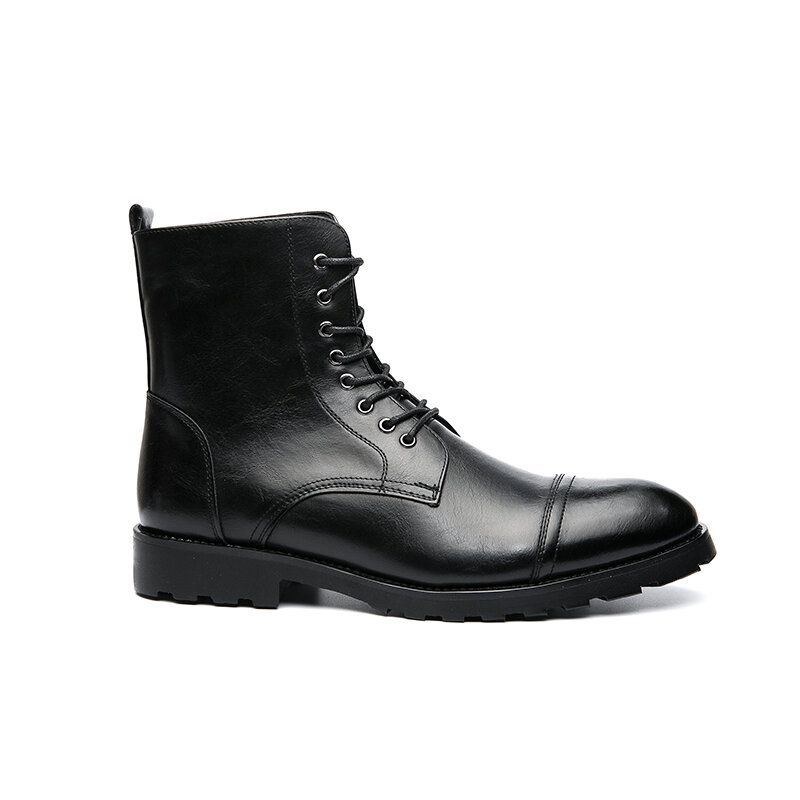 Koskinn För Män Bekväm Mjuk Sula Vintage Business Casual Boots Med Snörning