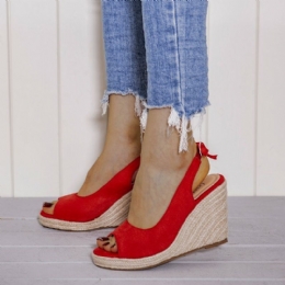 Dam Bekväm Andningsbar Slingback Casual Wedges Sandaler