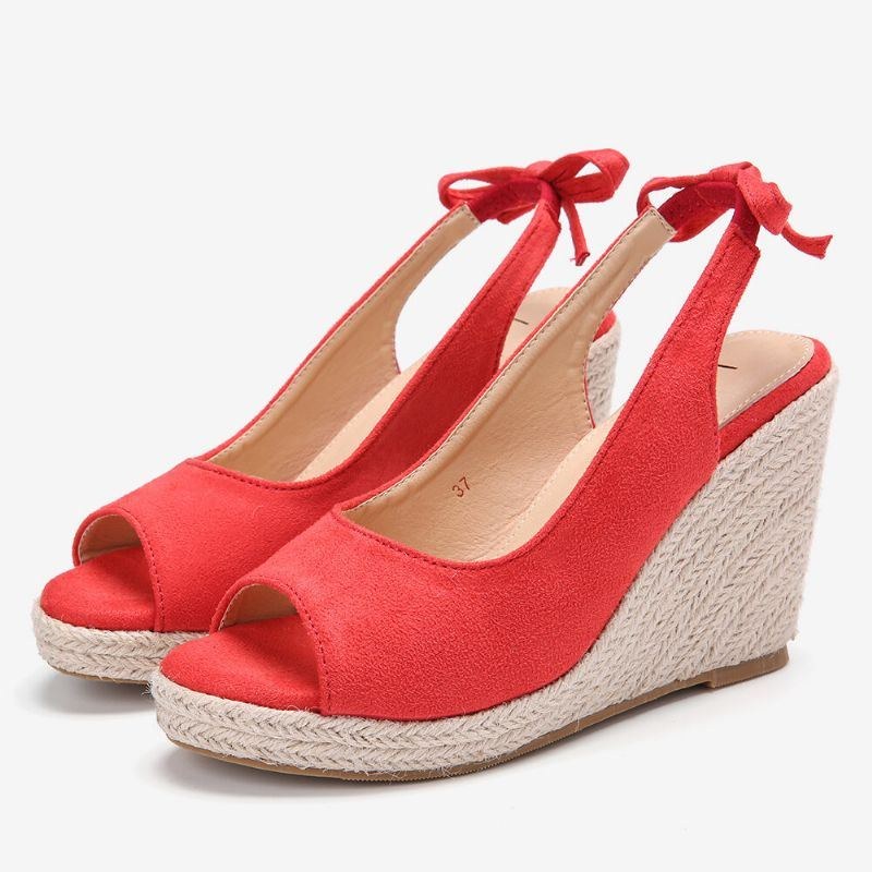 Dam Bekväm Andningsbar Slingback Casual Wedges Sandaler