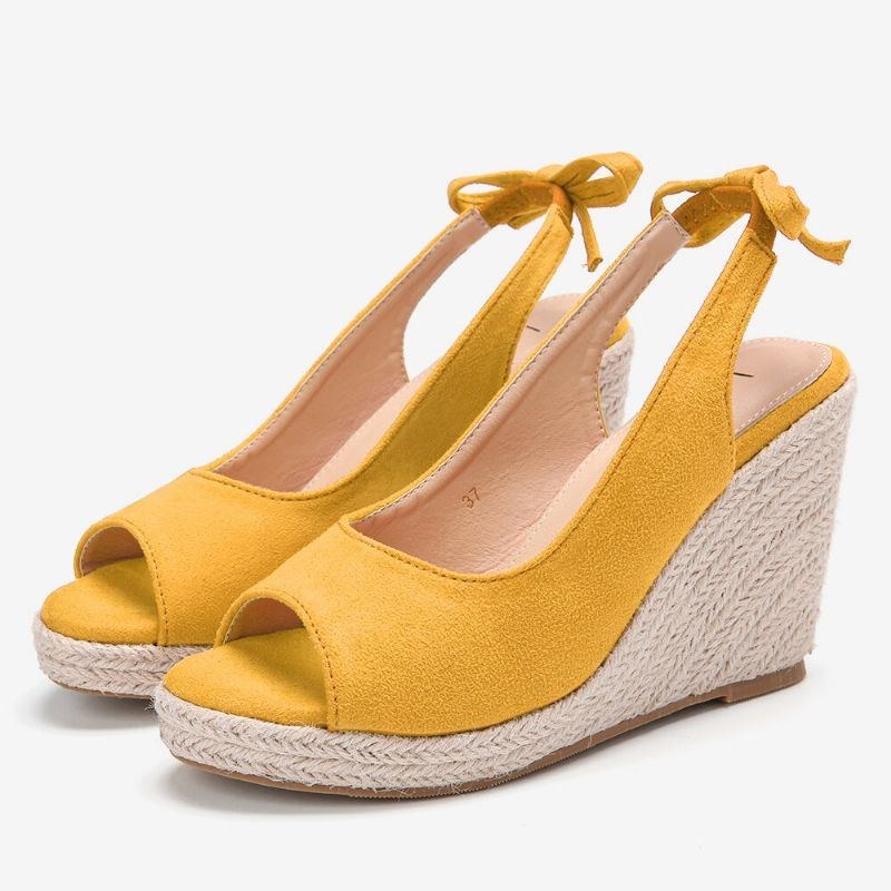 Dam Bekväm Andningsbar Slingback Casual Wedges Sandaler