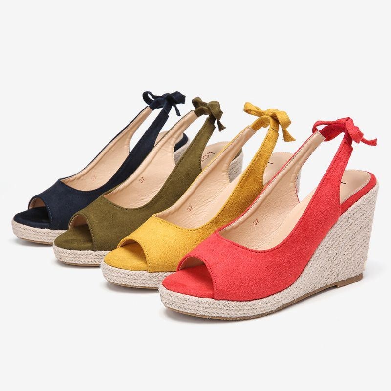 Dam Bekväm Andningsbar Slingback Casual Wedges Sandaler